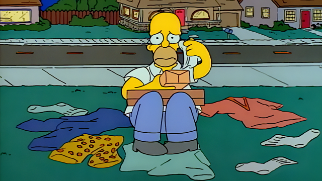 Cena do episódio “A Noite de Folga de Homer” de Os Simpsons