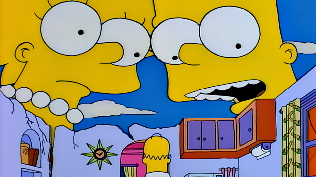 Cena do episódio “Casa na Árvore dos Horrores V” de Os Simpsons