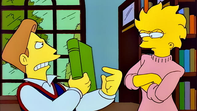 Cena do episódio “O Casamento de Lisa” de Os Simpsons