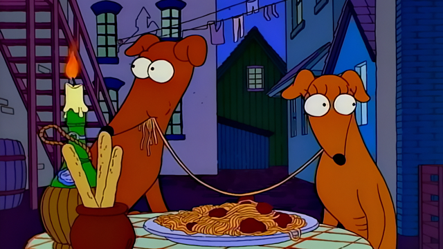 Cena do episódio “Vinte e Cinco Cachorrinhos” de Os Simpsons