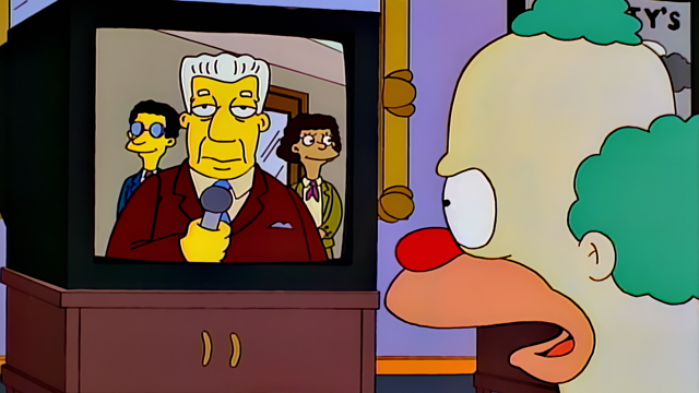Cena do episódio “Quem Matou o Sr. Burns? — Parte 2” de Os Simpsons