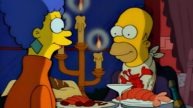 Cena do episódio “Uma Noite Encantada” de Os Simpsons