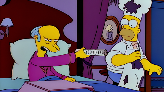 Cena do episódio “O Substituto” de Os Simpsons