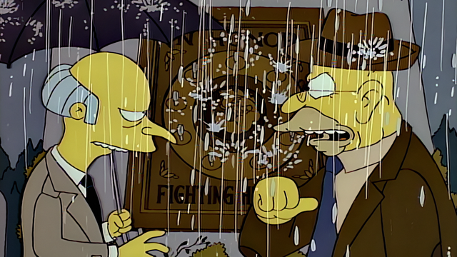 Cena do episódio “Vovô Simpson e seu Neto em “A Maldição dos Infernais Peixes Voadores"” de Os Simpsons