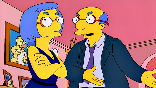 Cena do episódio “Milhouse Dividido” de Os Simpsons