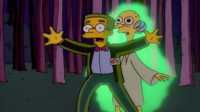 Cena do episódio “Arquivo S” de Os Simpsons