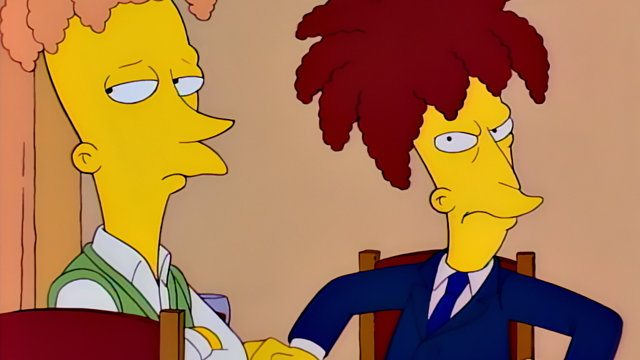Cena do episódio “Um Irmão Fora de Série” de Os Simpsons