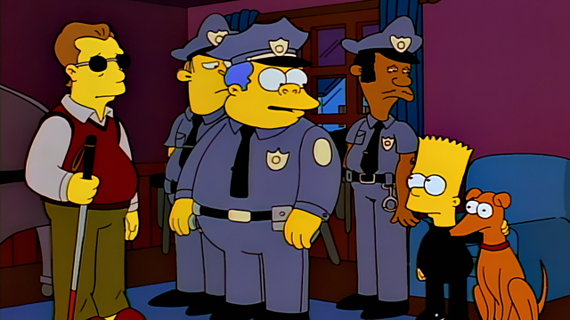 Cena do episódio “Motim Canino” de Os Simpsons