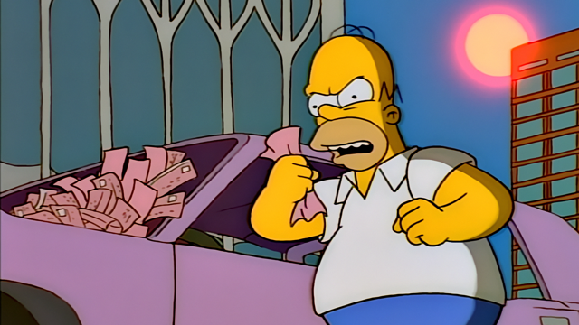 Cena do episódio “A Cidade de Nova York vs. Homer Simpson” de Os Simpsons