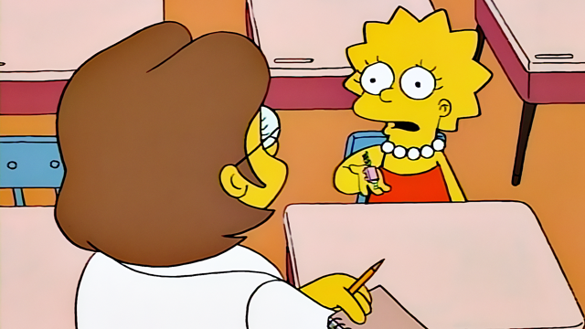 Cena do episódio “Lisa, uma Simpson” de Os Simpsons