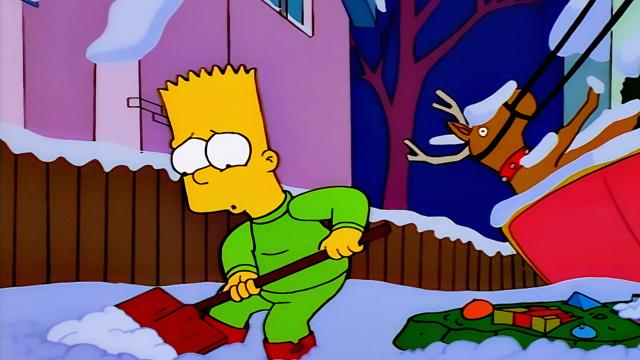 Cena do episódio “Espírito de Natal” de Os Simpsons