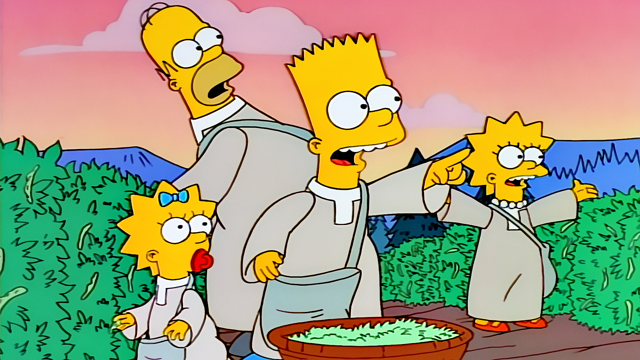 Cena do episódio “Uma Joia de Seita” de Os Simpsons