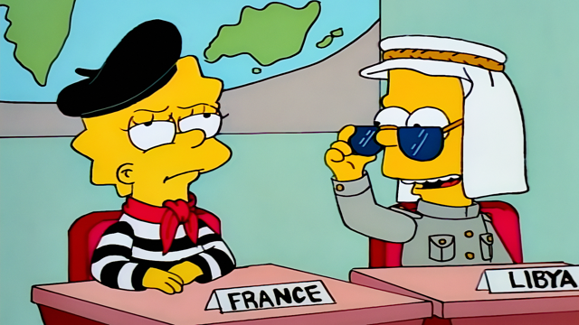 Cena do episódio “O Ônibus” de Os Simpsons