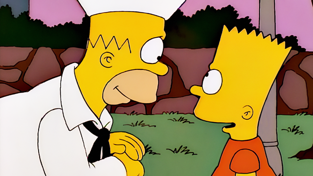 Cena do episódio “Na Onda do Mar” de Os Simpsons