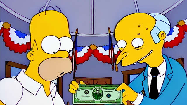 Cena do episódio “Um Negócio de Trilhões” de Os Simpsons
