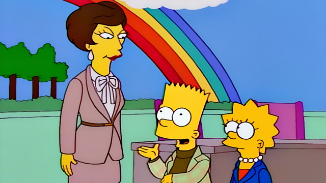 Cena do episódio “Programa para Criança” de Os Simpsons