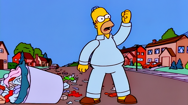 Cena do episódio “Empate de Titãs” de Os Simpsons