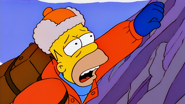 Cena do episódio “Rei da Montanha” de Os Simpsons