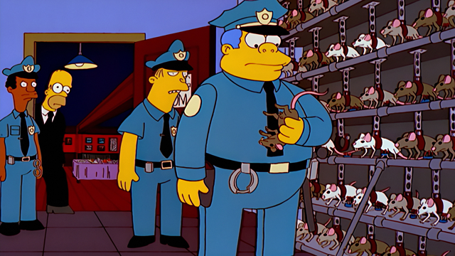 Cena do episódio “Homer: O Guarda-Costas” de Os Simpsons