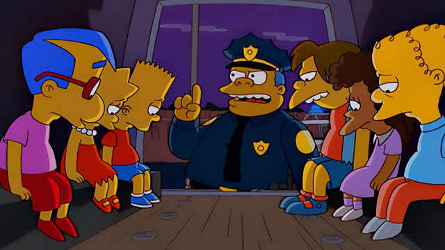Cena do episódio “Um Bom Bart Não Deixa se Dobrar” de Os Simpsons