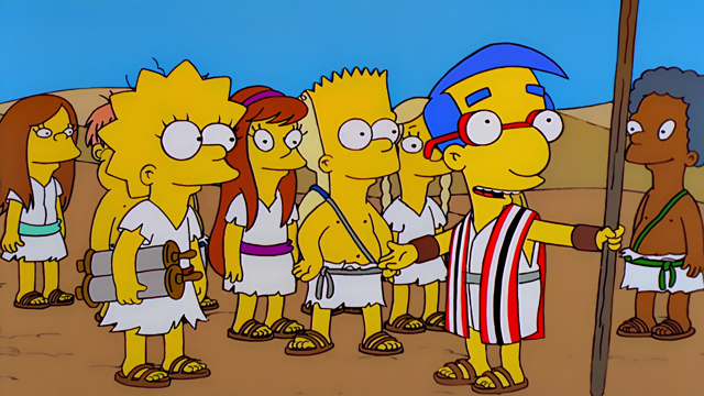 Cena do episódio “Histórias Bíblicas dos Simpsons” de Os Simpsons