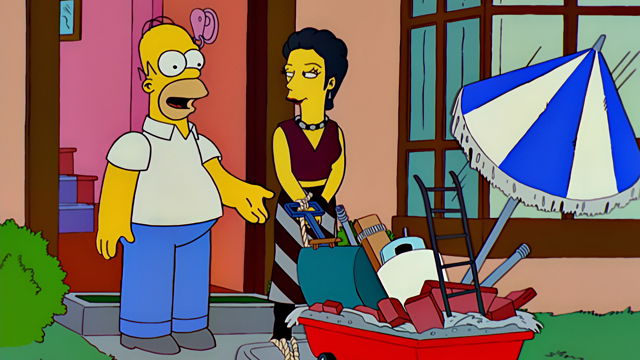 Cena do episódio “Mamãe e a Arte de Papai” de Os Simpsons