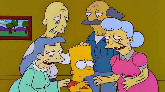 Cena do episódio “O Velho e o Mau Estudante” de Os Simpsons