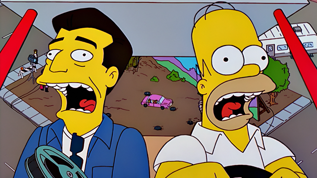 Cena do episódio “Trapalhadas no Mundo do Cinema” de Os Simpsons