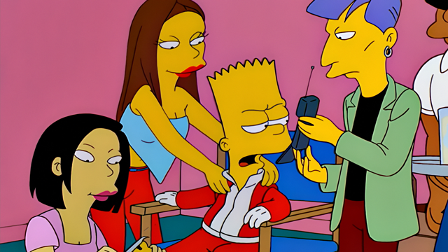 Cena do episódio “Por Trás das Risadas” de Os Simpsons