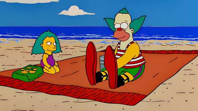 Cena do episódio “Krusty É Papai” de Os Simpsons