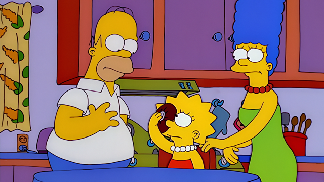 Cena do episódio “Adeusinho, Boboca” de Os Simpsons