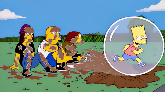 Cena do episódio “A Pequena Garota na Primeira Divisão” de Os Simpsons