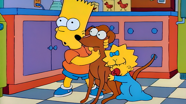Cena do episódio “Cachorro Reprovado” de Os Simpsons