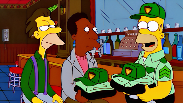 Cena do episódio “Tudo em Nome da Lei” de Os Simpsons