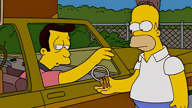Cena do episódio “Pedindo a Deus” de Os Simpsons