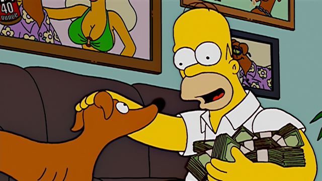 Cena do episódio “Velho Covarde” de Os Simpsons