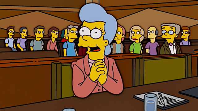 Cena do episódio “Minha Mãe É Uma Fugitiva” de Os Simpsons