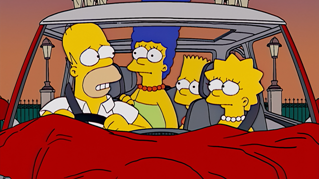 Cena do episódio “Os Monólogos da Rainha” de Os Simpsons