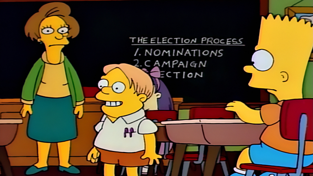 Cena do episódio “O Professor Substituto” de Os Simpsons