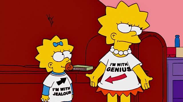 Cena do episódio “Inteligente e Mais Inteligente” de Os Simpsons