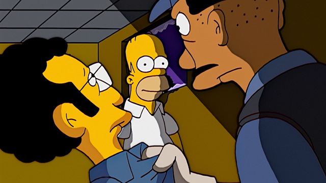 Cena do episódio “Artie Ziff Veio Jantar” de Os Simpsons