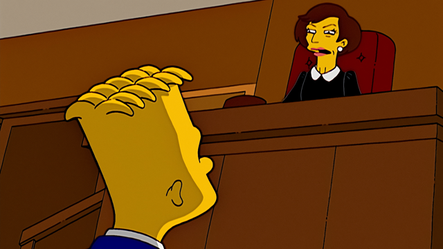 Cena do episódio “Deliquente Errante” de Os Simpsons