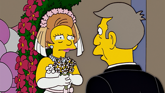Cena do episódio “Casamento Interrompido” de Os Simpsons