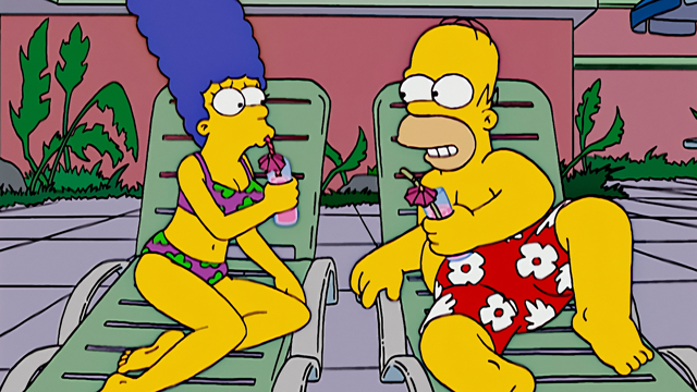 Cena do episódio “Fugindo de Crianças” de Os Simpsons