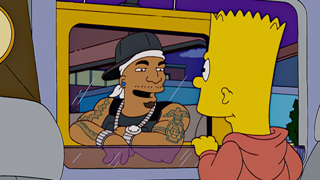 Cena do episódio “O Rap do Bart” de Os Simpsons