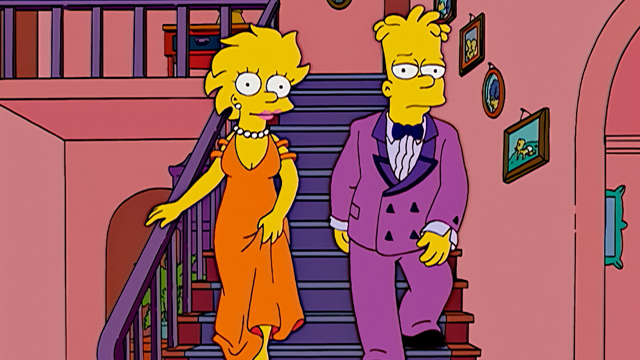 Cena do episódio “Drama do Futuro” de Os Simpsons