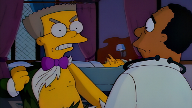 Cena do episódio “Dívida de Sangue” de Os Simpsons