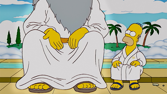 Cena do episódio “Graças a Deus Chegou o Juízo Final” de Os Simpsons