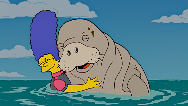 Cena do episódio “O Desafio dos Manatins” de Os Simpsons