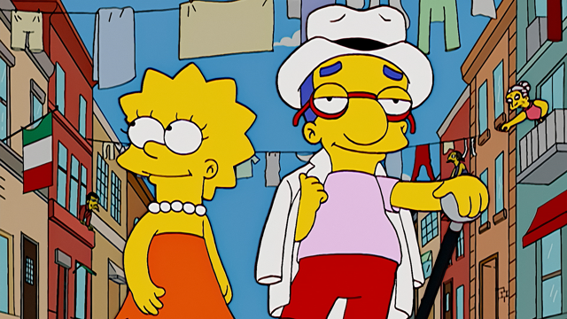 Cena do episódio “A Última das Mães de Chapéu Vermelho” de Os Simpsons